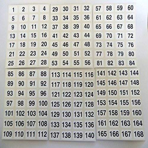 Sequential Number Labels