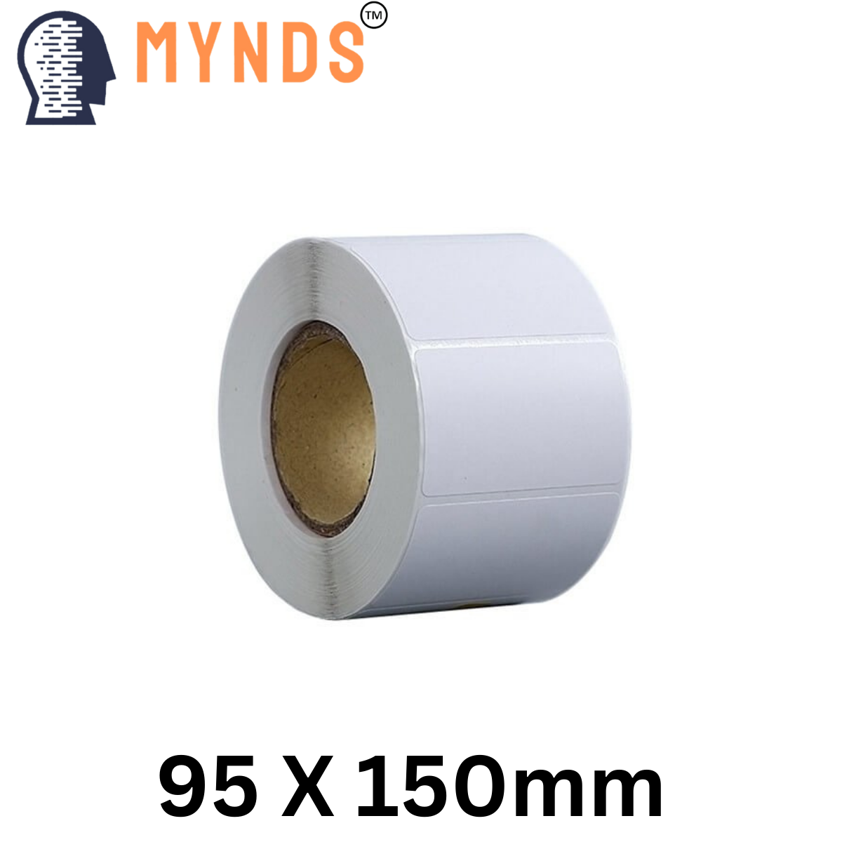 Mynds 95 x 150mm white thermal Label Roll